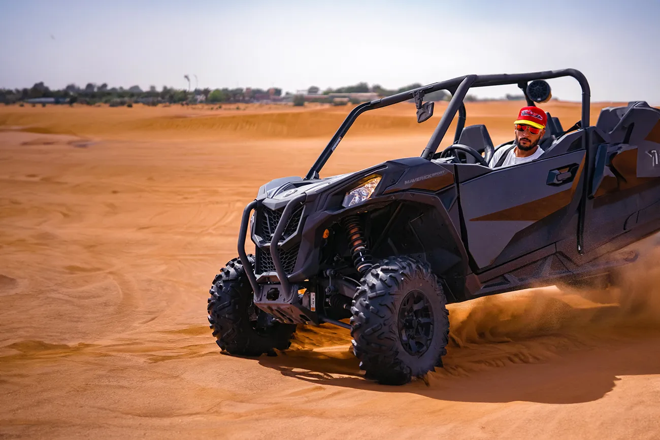 Dune buggy Dubai combo — desert action