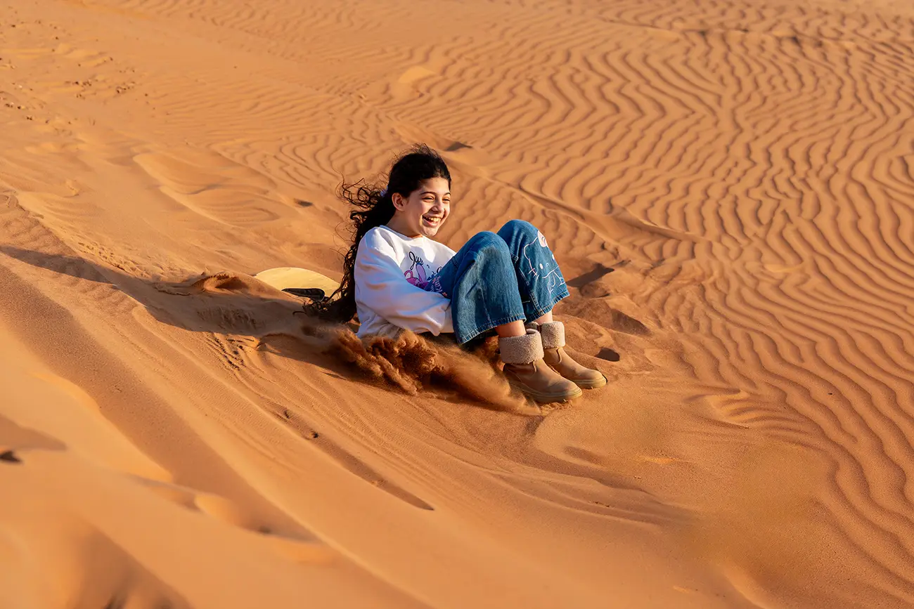 Sandboarding on the dunes